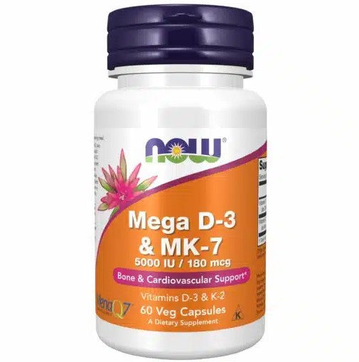 NOW Foods Mega D-3 & MK-7 - 60 Capsules