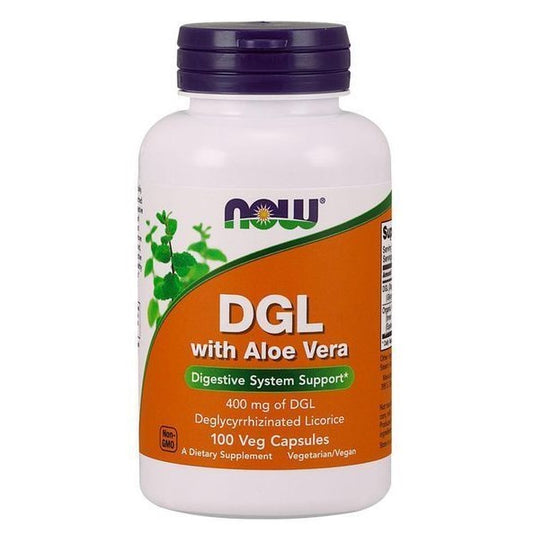 NOW Foods DGL with Aloe Vera - 100 Veg Capsules