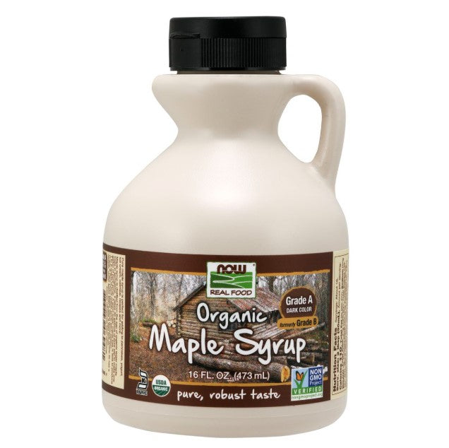 NOW Foods Maple Syrup Organic Grade A Dark Colour - 473ml