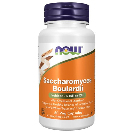 NOW Foods Saccharomyces Boulardii - 60 Veg Capsules