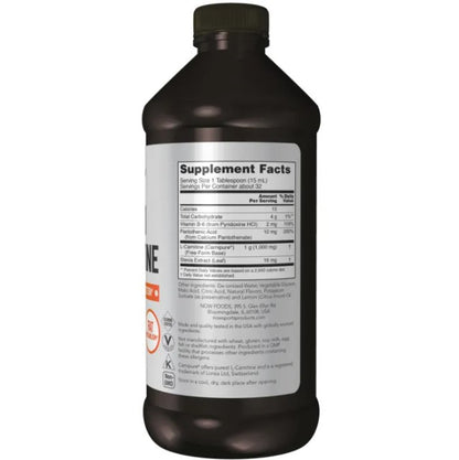 NOW Sports L-Carnitine Liquid 1000 mg - 473ml/16 fl. oz.